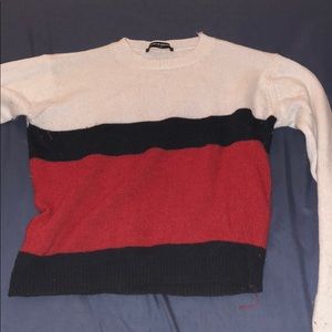 red white and blue knitted sweater BRANDY MELVILLE